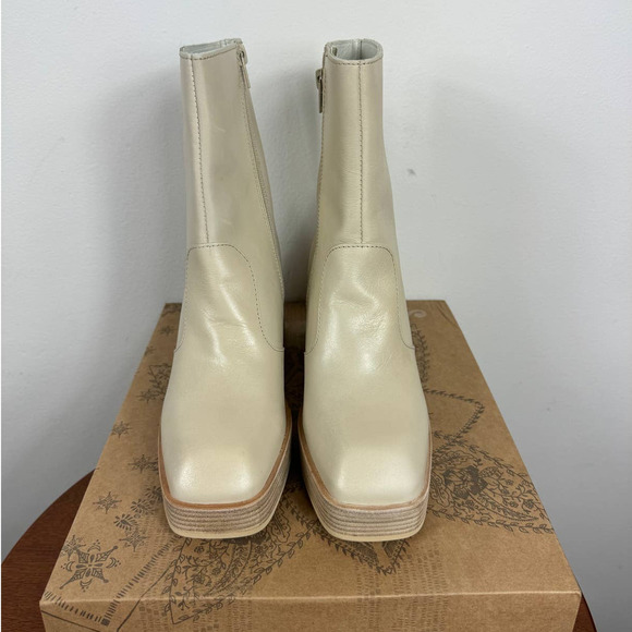 Free People Ruby Platform Bootie in Bone Size EU 39.5 - Picture 3 of 10